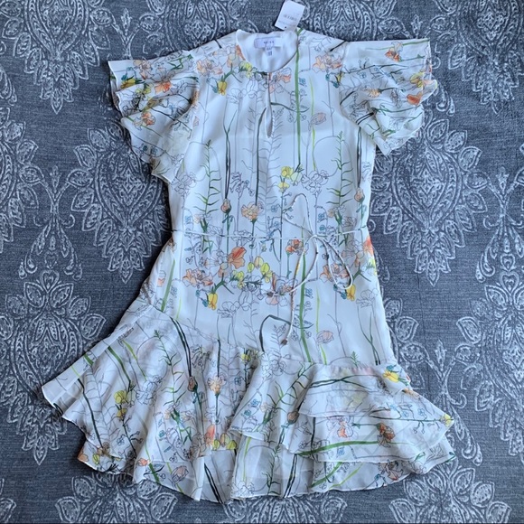 Reiss Juno Floral Printed Mini Dress Size 0 - Picture 3 of 13